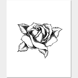 Black rose design Posters and Art